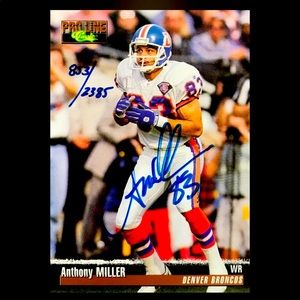 Sport card of Anthony Miller auto. 1992 proline Classic.
